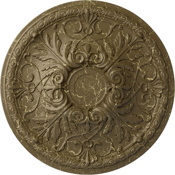 Ekena Millwork Tristan Ceiling Medallion (Fits Canopies up to 5 1/2"), 26"OD x 3"P, Mississippi Mud Crackle CM26TNMMC - main